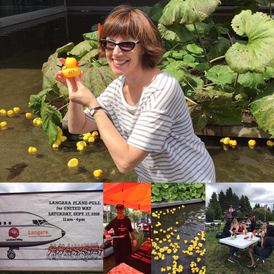 Joanne Rajotte wins the duck race!