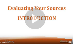 Video: Evaluating Sources - Introduction