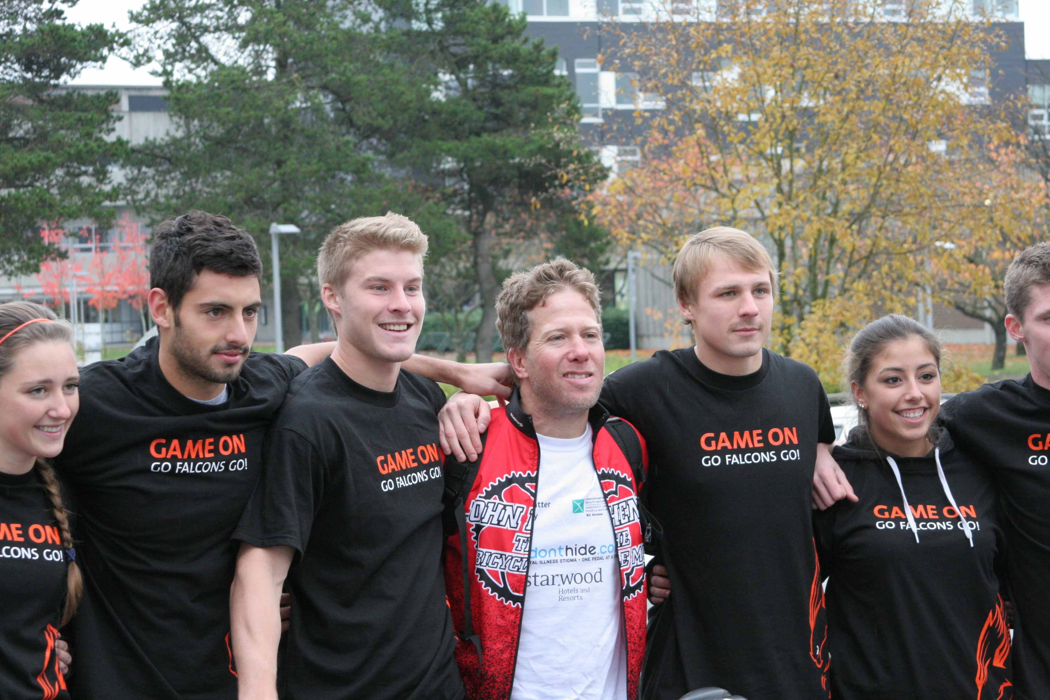 Langara. News & Events: Langara News: 2011: Langara Falcons Welcome Home  Cyclist from Global Journey