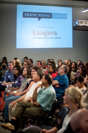 The crowd at Creative Mornings