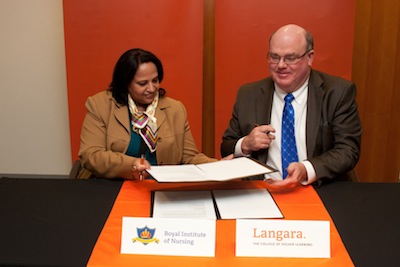 RIN MOU signing with Langara
