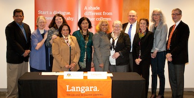 RIN MOU signing with Langara