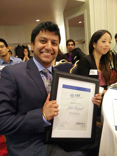 LOT Mentee of the Year, Jai Goyal