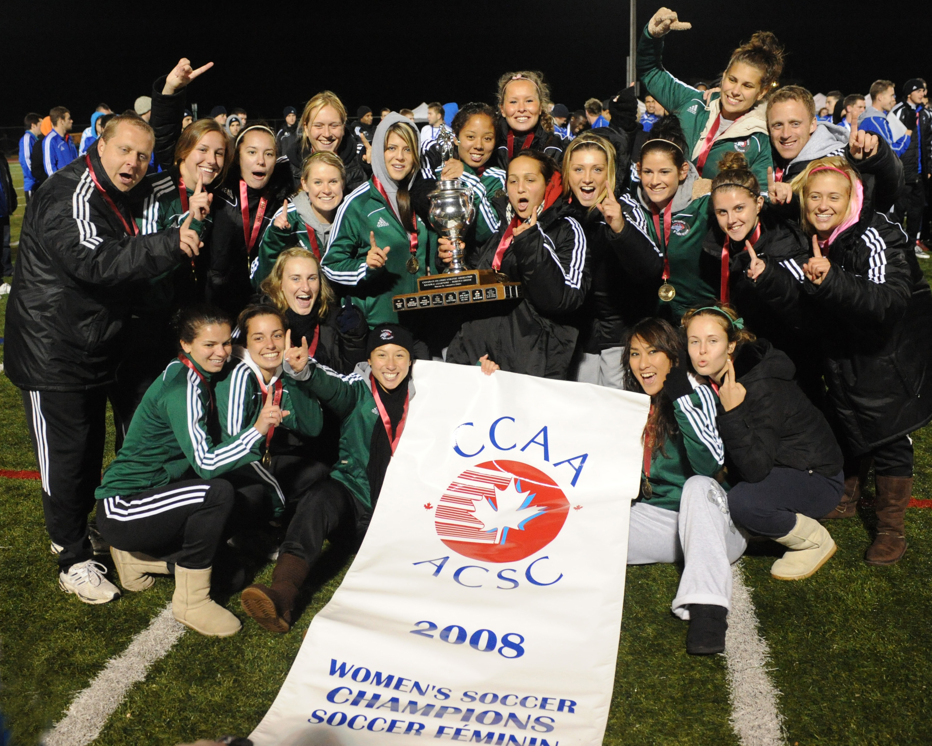 Falcons 2008 Women's Soccer championship team.