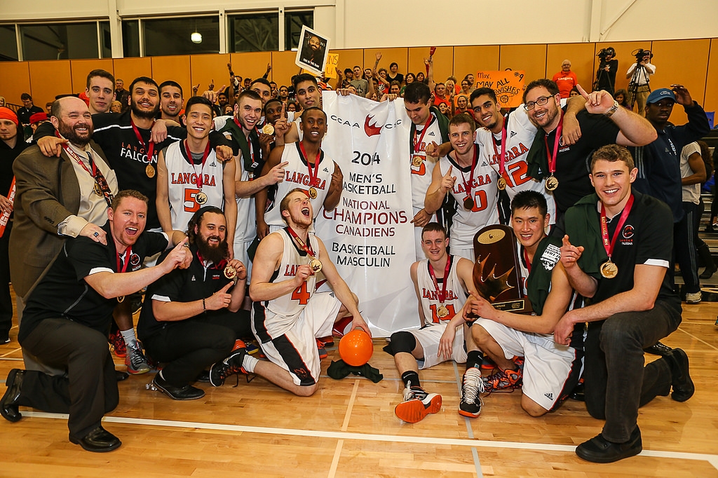 Falcons 2014 Men's Basketball championship team.