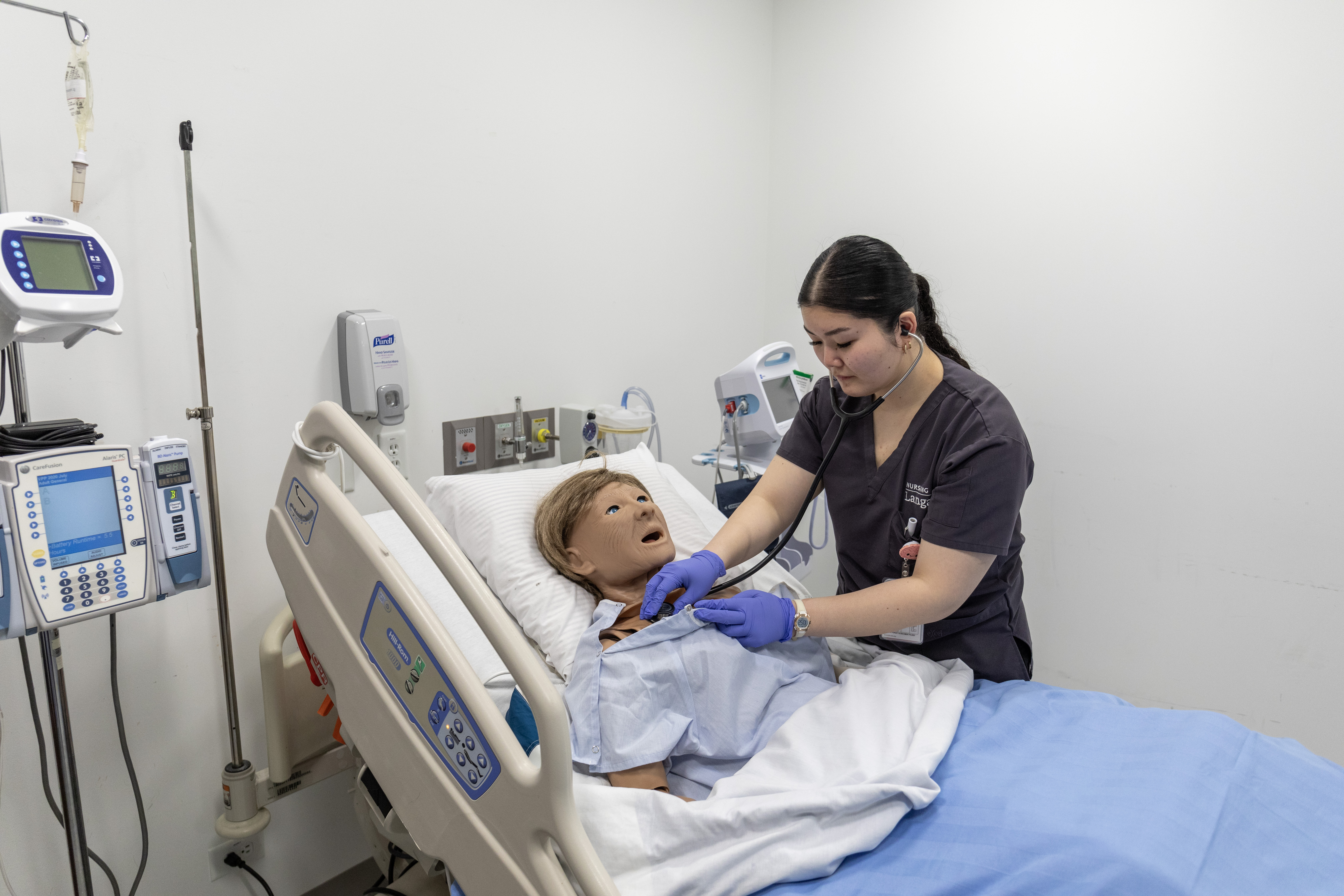 Emma Suzuki in the Nursing Simulation Centre.