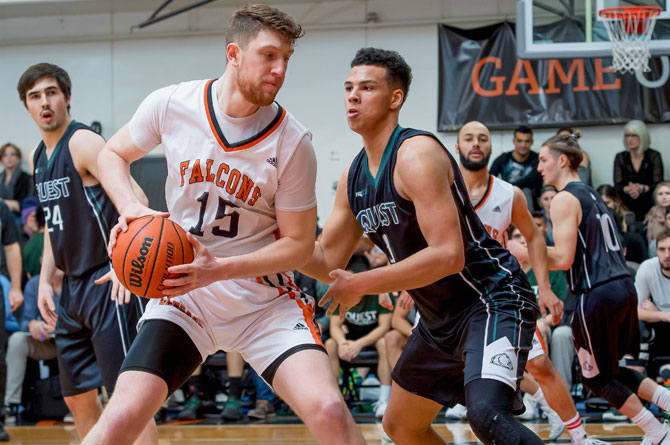 Falcons forward Grant Galbraith in action