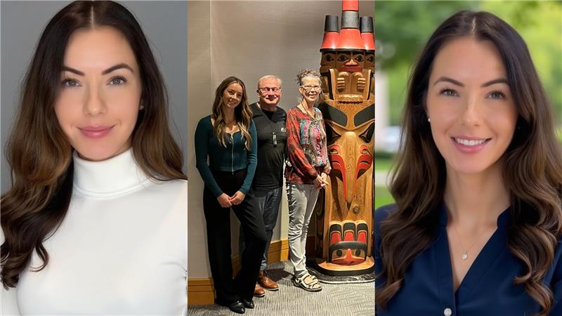 Photo collage featuring alumnus, Olivia Craggs.