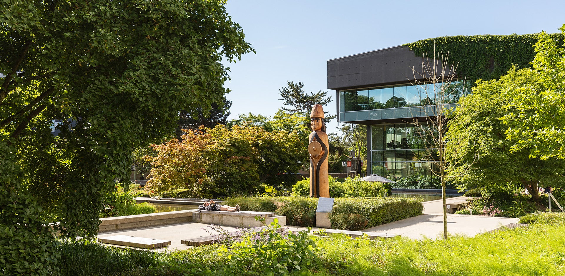 Langara Library exterior shot on a sunny summer day