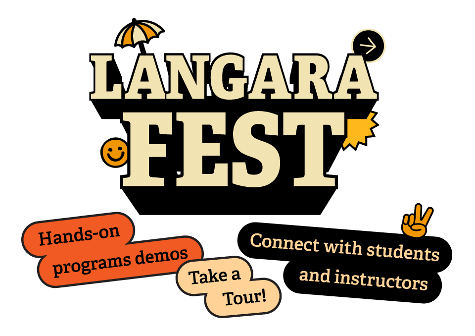 LangaraFest graphic to promote the event.