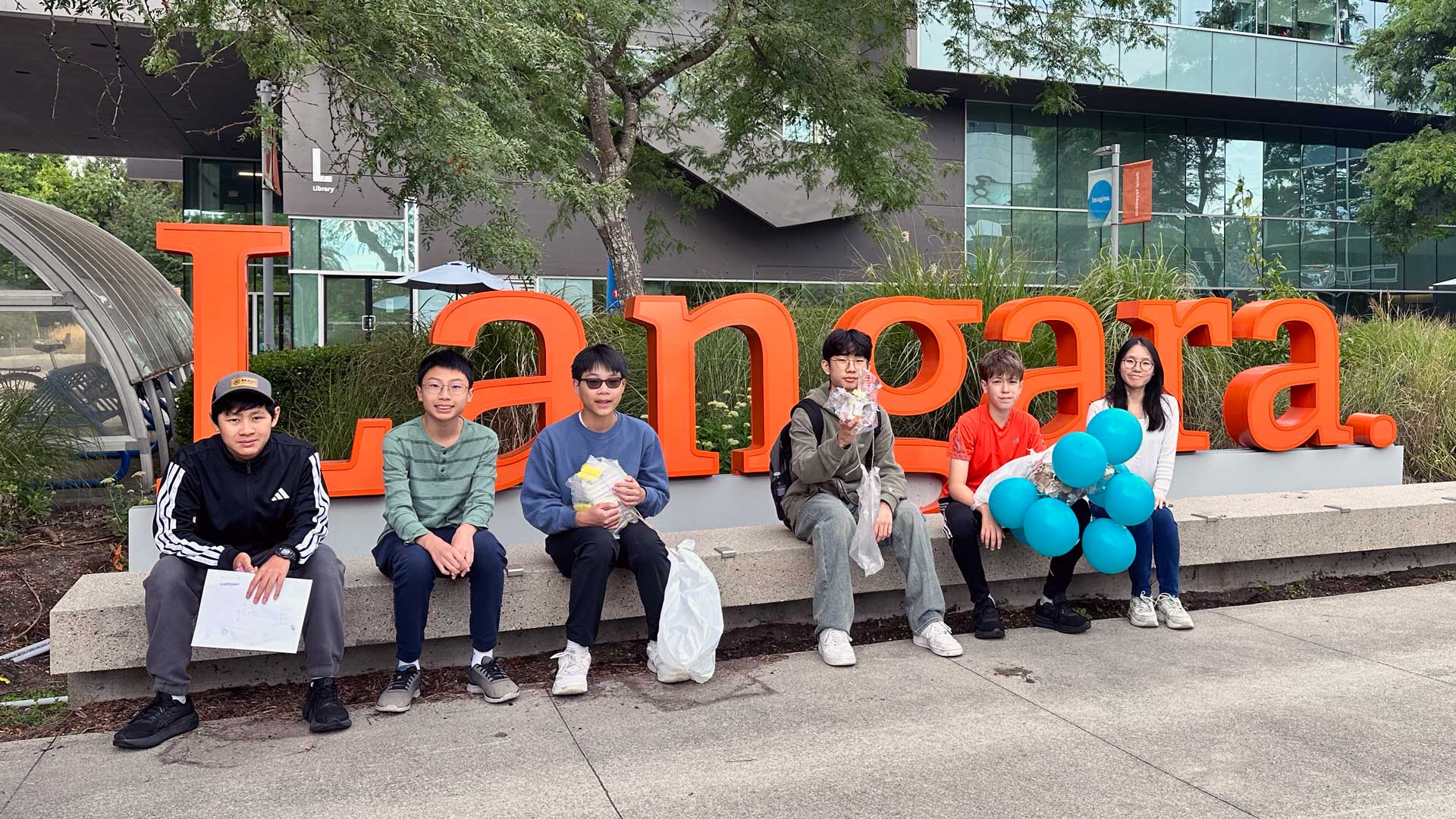 Teens at Langara Campus 