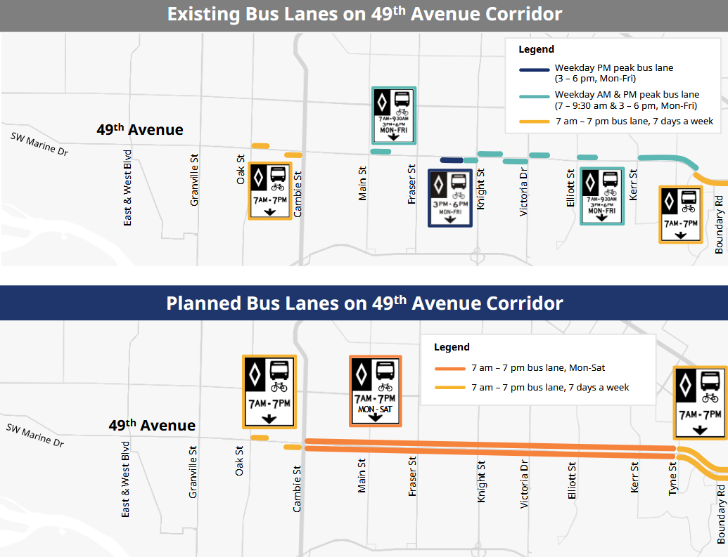 49 bus lane improvement 2026