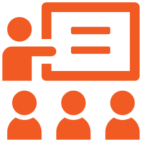 icon showing classroom with transparent background
