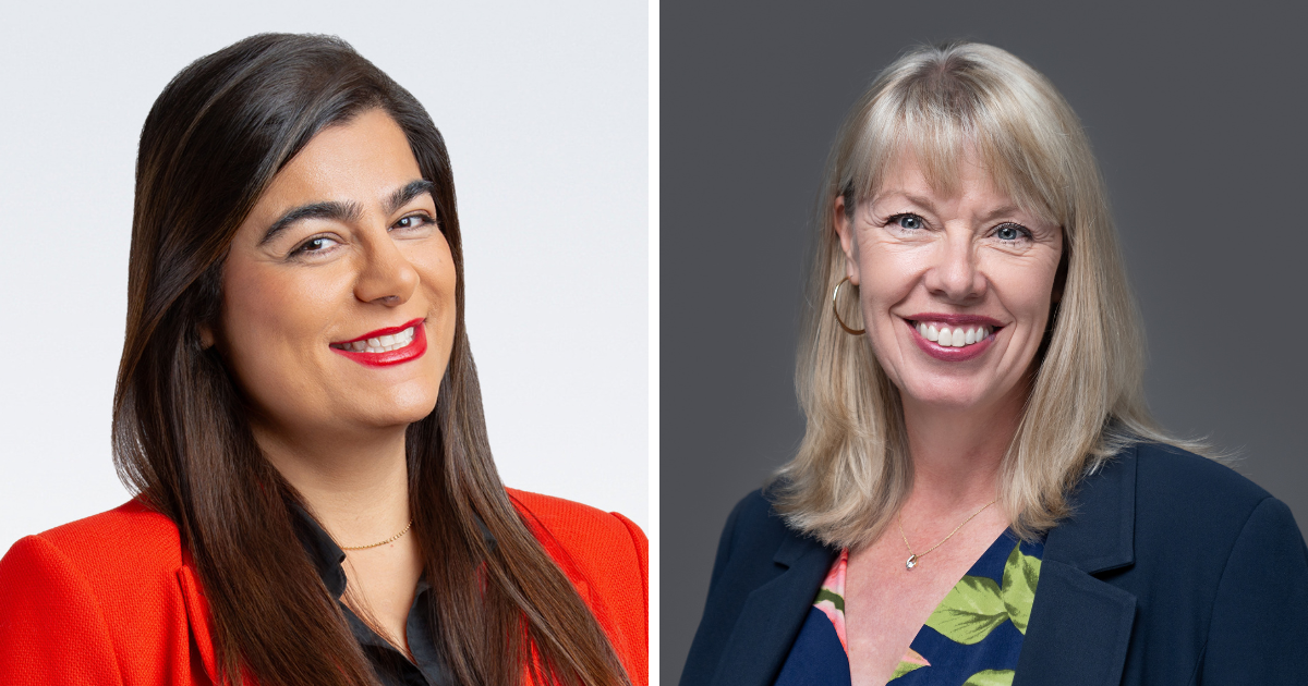 Portrait photographs of Dr. Honieh Barzegari and Laurie Dawkins.