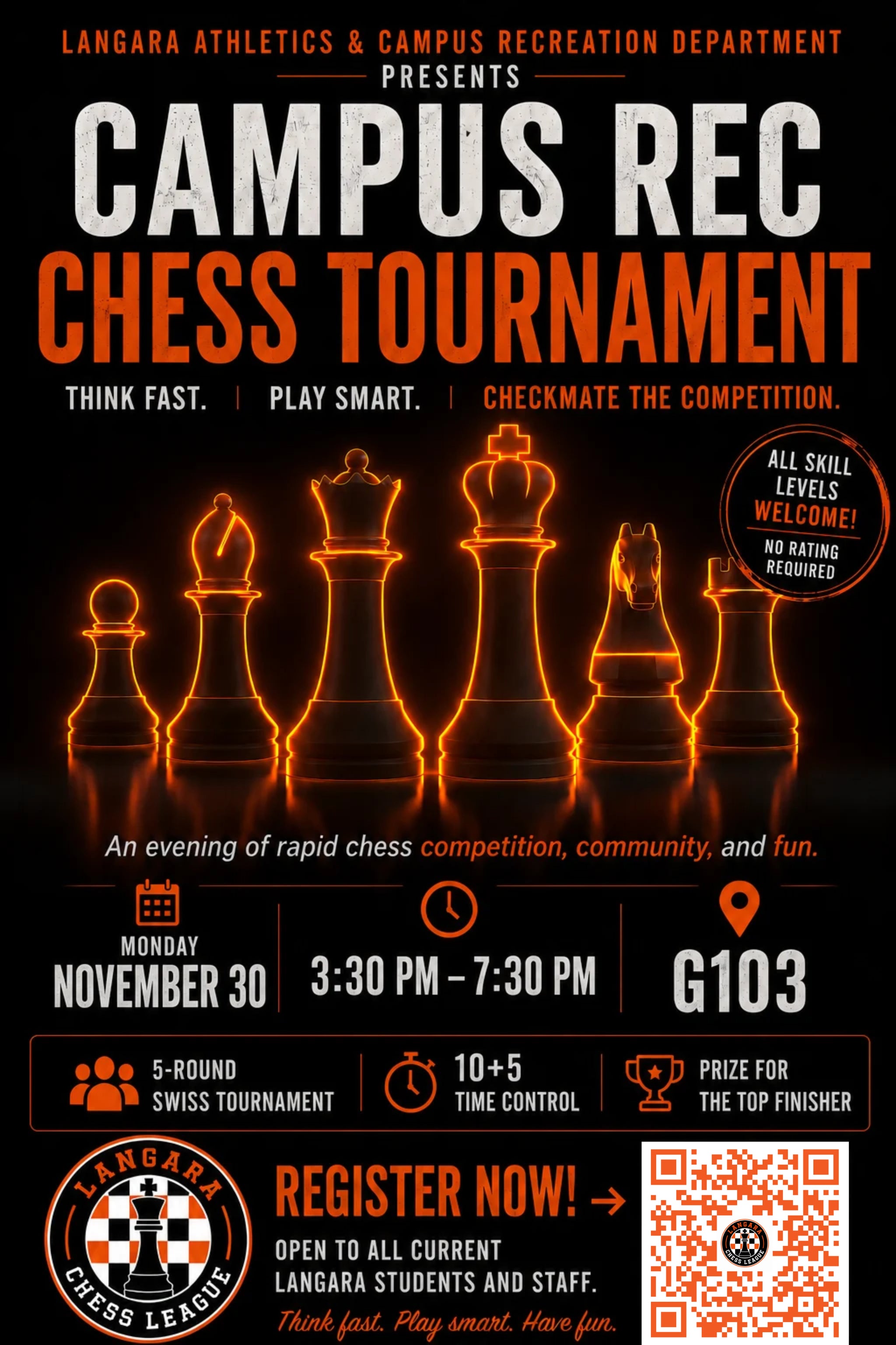Langara Chess League Tournament Poster