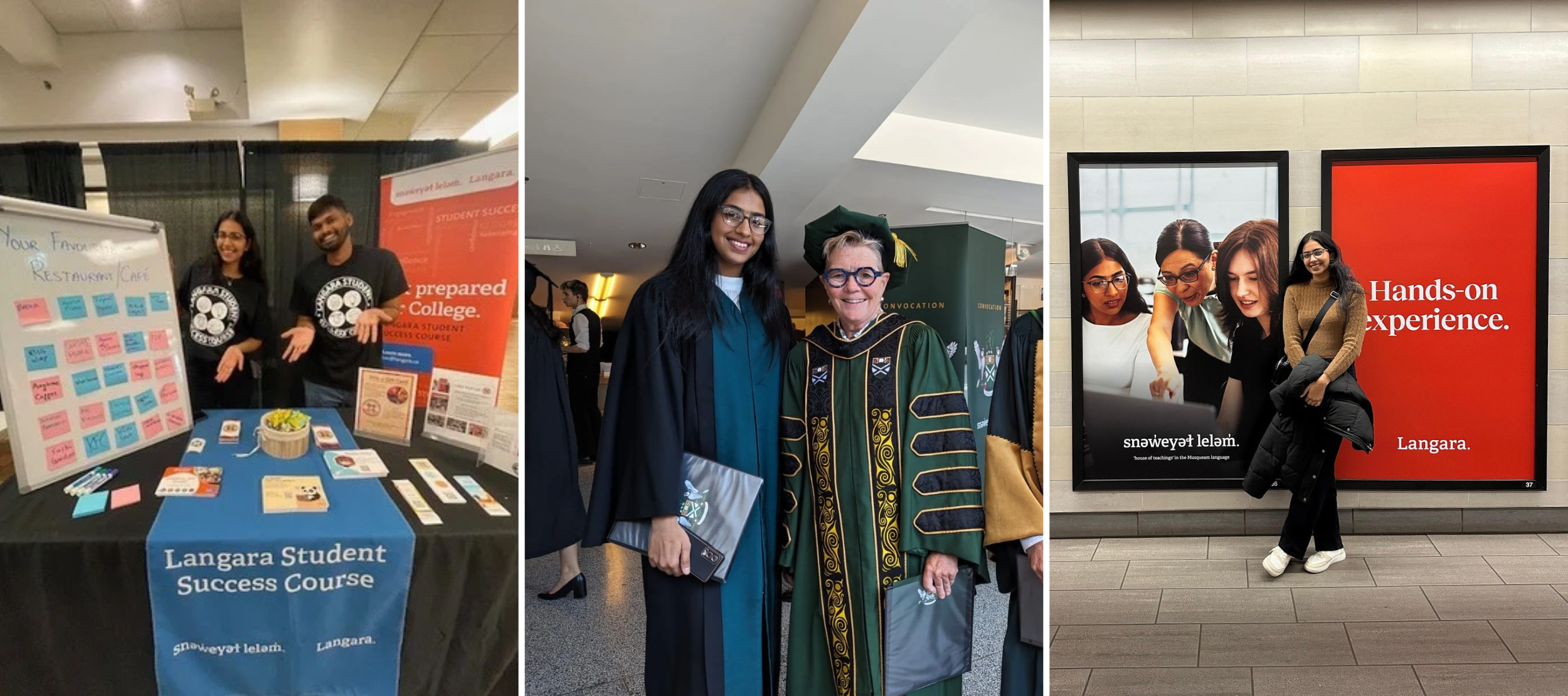 Photo collage of Urvi ', a Langara alum who worked on the College's first EDI Student Reflection and Action Guide.