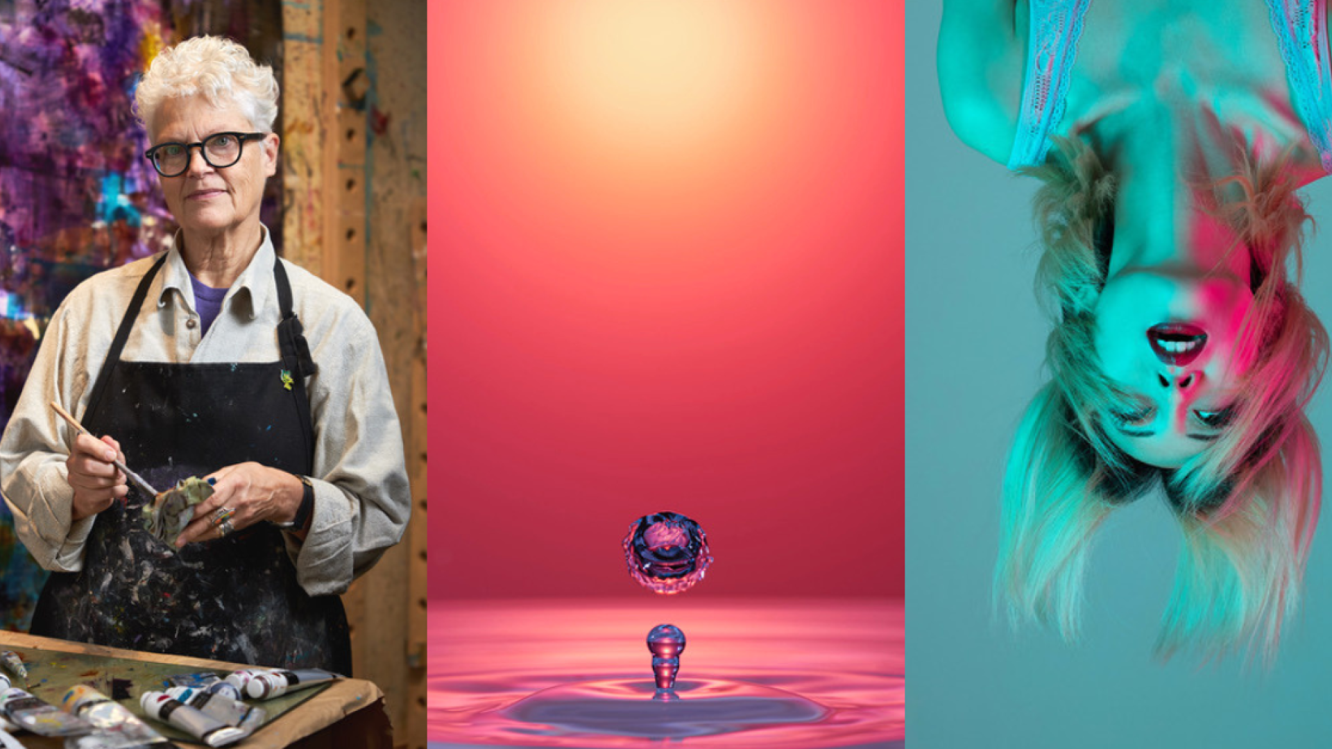 A side-by-side-by-side look at the three winning photos taken by Langara students.