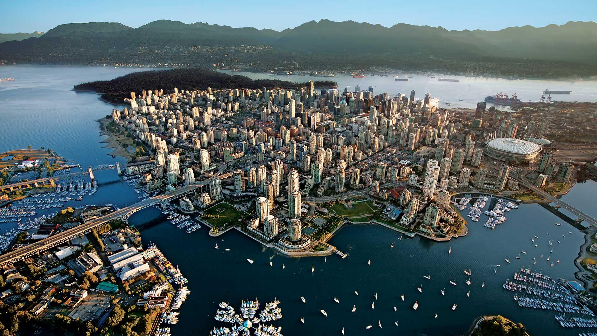 Aerial picture of Vancouver