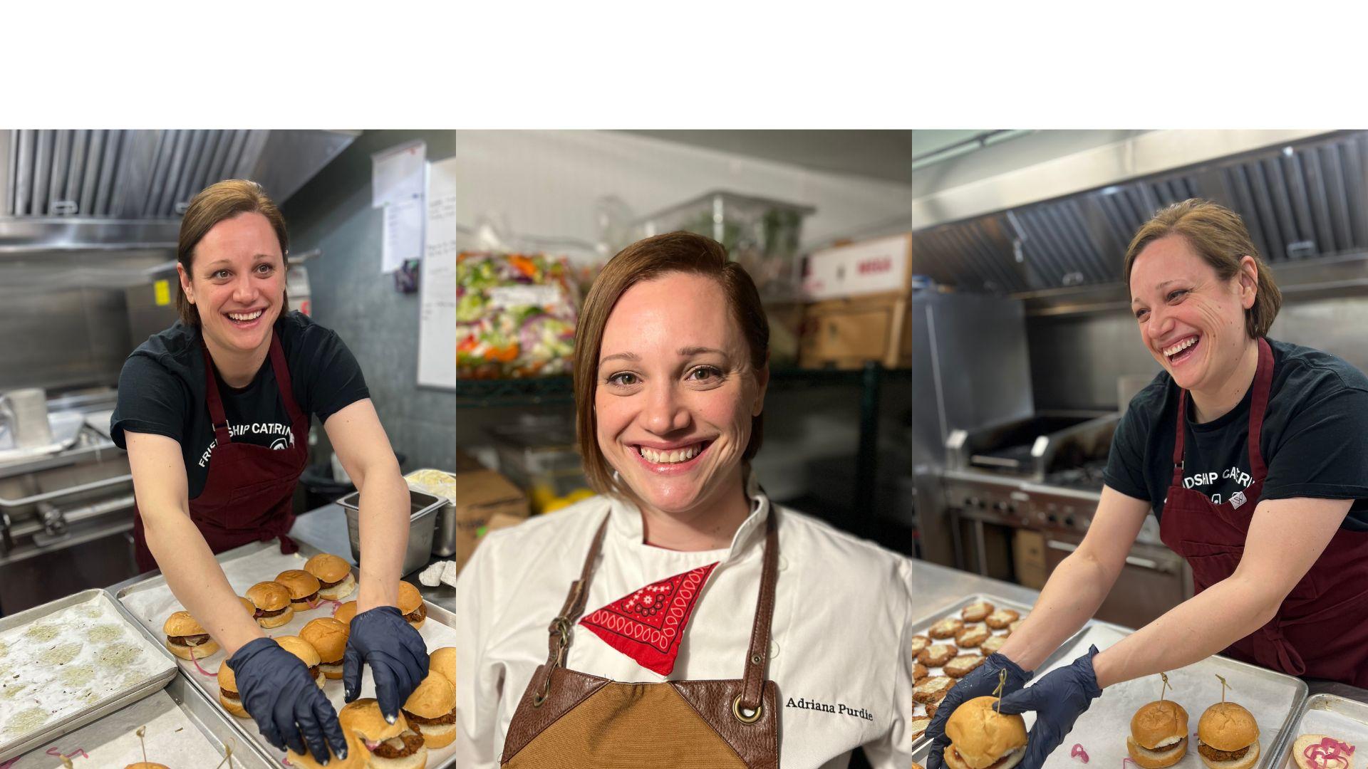 Three photos of NSFM award recipient Adriana Purdie