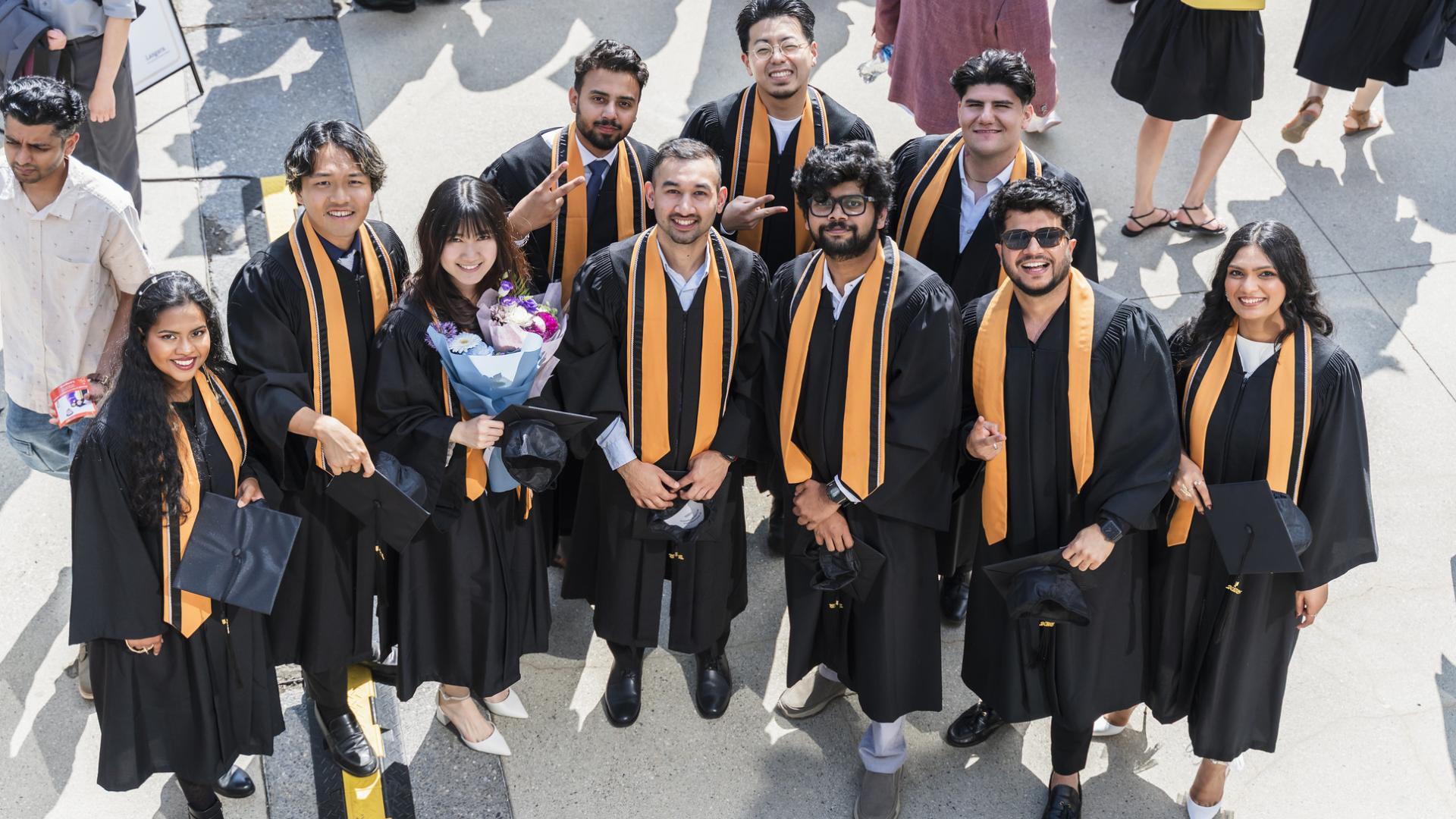 A group of students at convocation