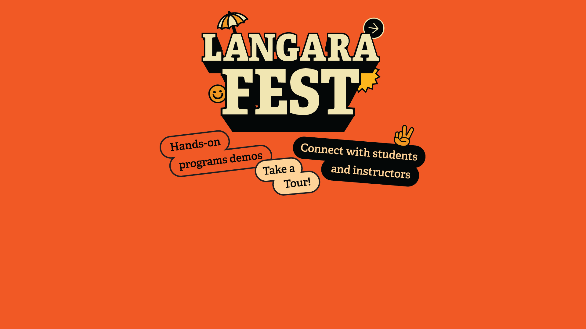 LangaraFest graphic to promote the event.
