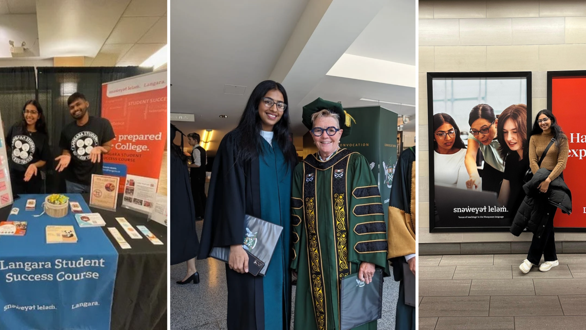 Photo collage of Urvi ', a Langara alum who worked on the College's first EDI Student Reflection and Action Guide.