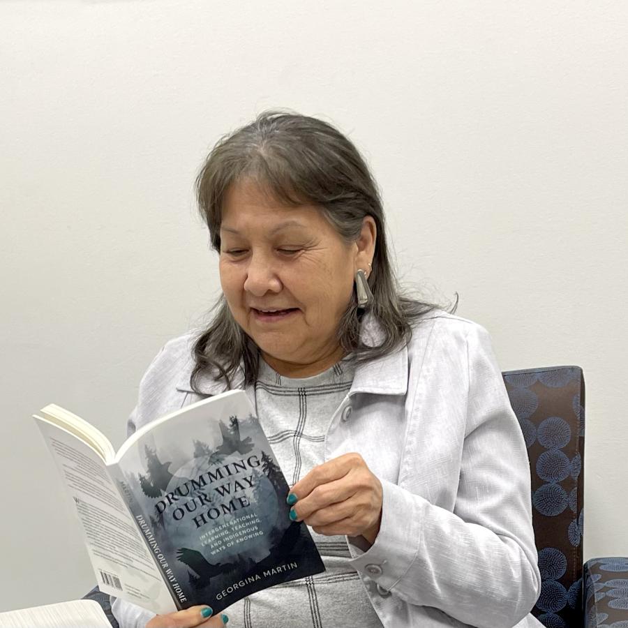Georgina Martin reads from her book "Drumming Our Way Home".