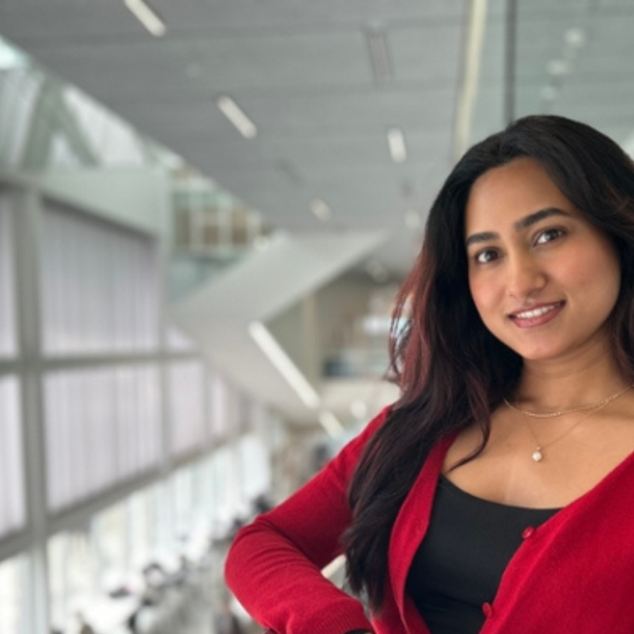 Work-Integrated Learning Student Nitikia inside the T-building
