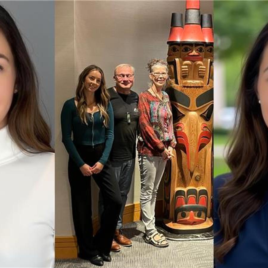 Photo collage featuring alumnus, Olivia Craggs.