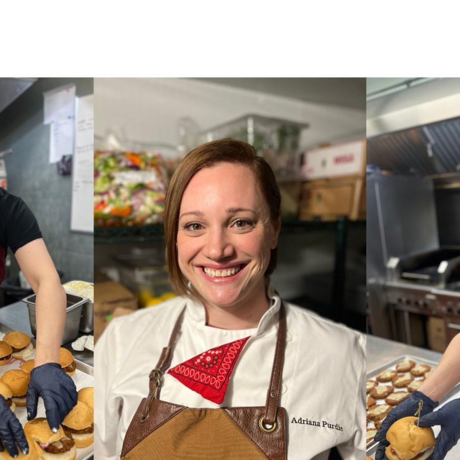 Three photos of NSFM award recipient Adriana Purdie