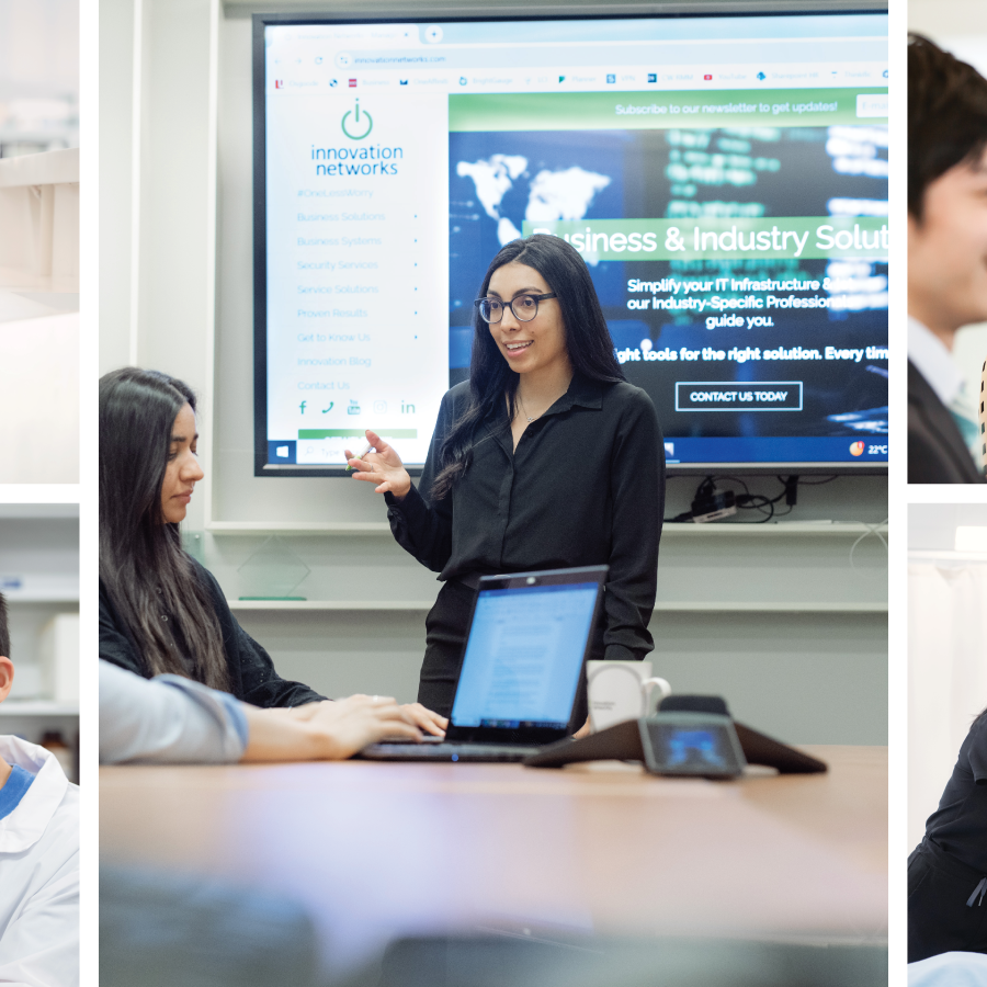 Collage of CCWIL students in their work scenarios.