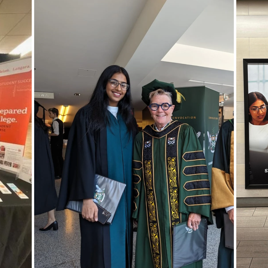 Photo collage of Urvi ', a Langara alum who worked on the College's first EDI Student Reflection and Action Guide.