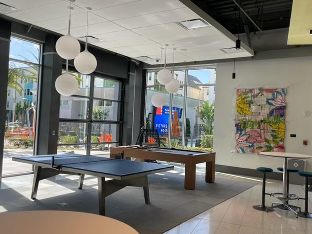 Recreation area with ping pong and pool table - Disney Field School accommodations.