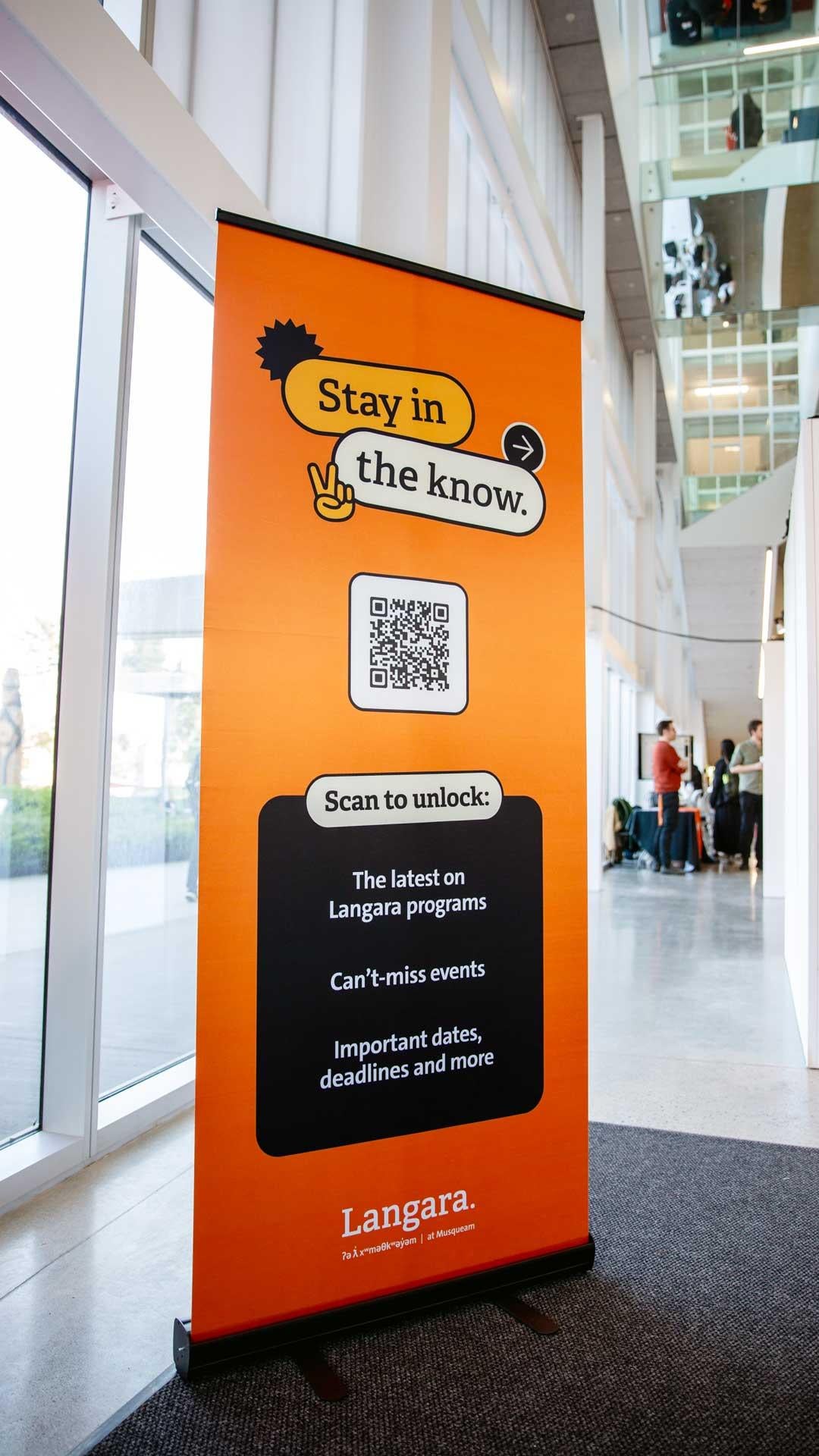 Langara Fest. Connect with us banner