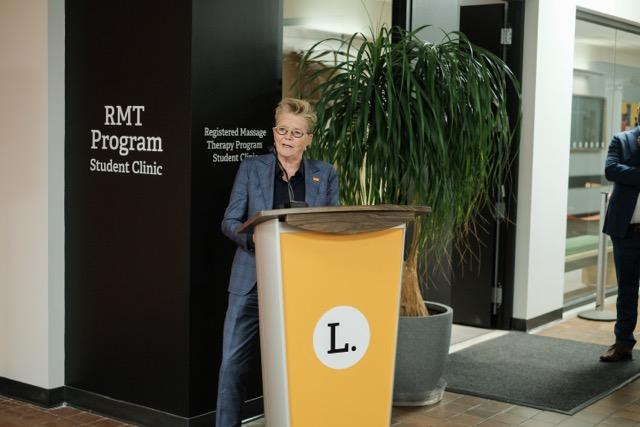 Dr Paula Burns - Official Opening of RMT Program Student Clinic 