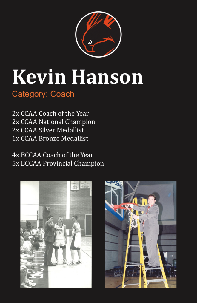 Graphic with two images of Kevin Hanson and his career highlights and statistics.