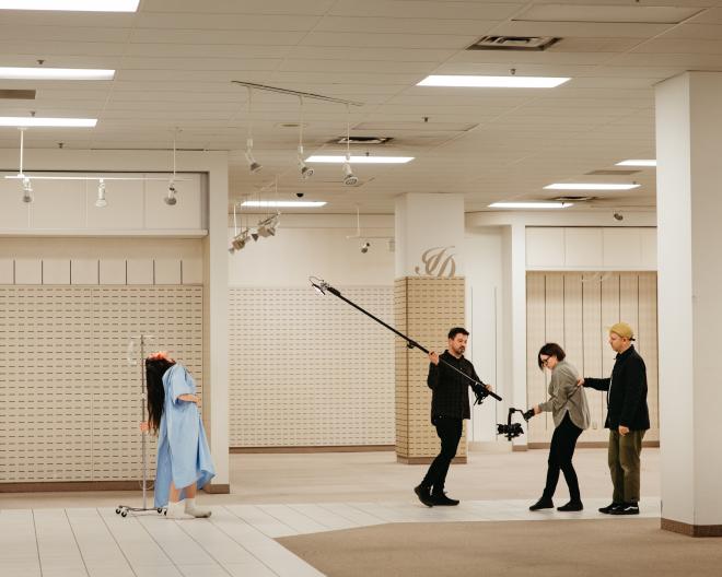 Behind-the-scenes of The Automatic Message creating their project, EMDR.