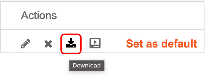 Screenshot of My Media captions action bar with download focused