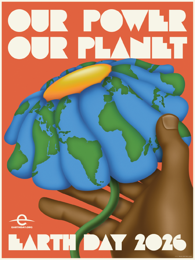 Earth Day 2026 promotional poster.