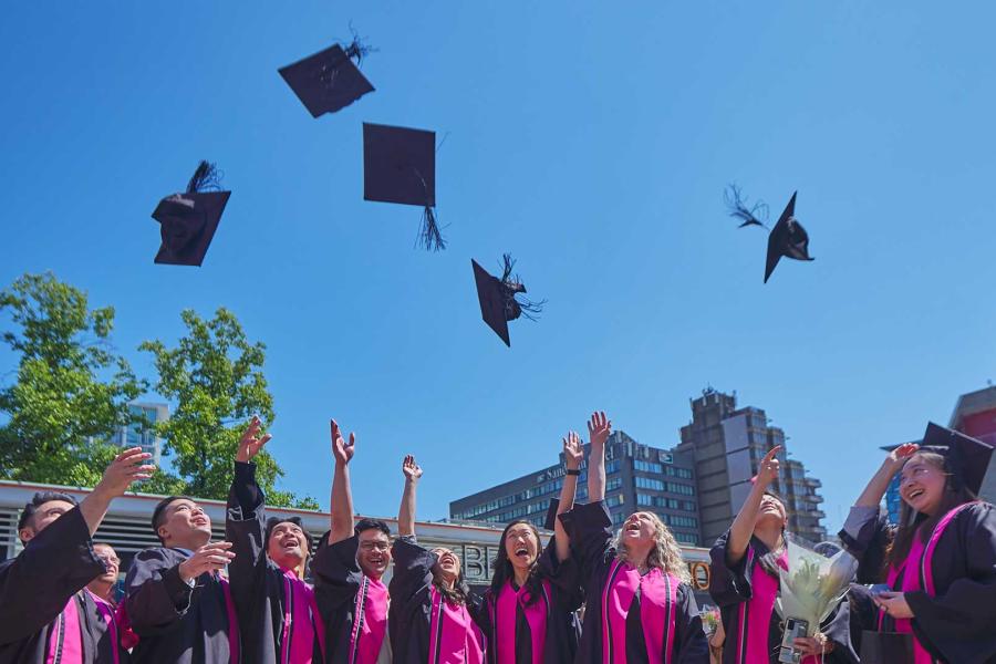 Students at Convocation ceremonies celebrations