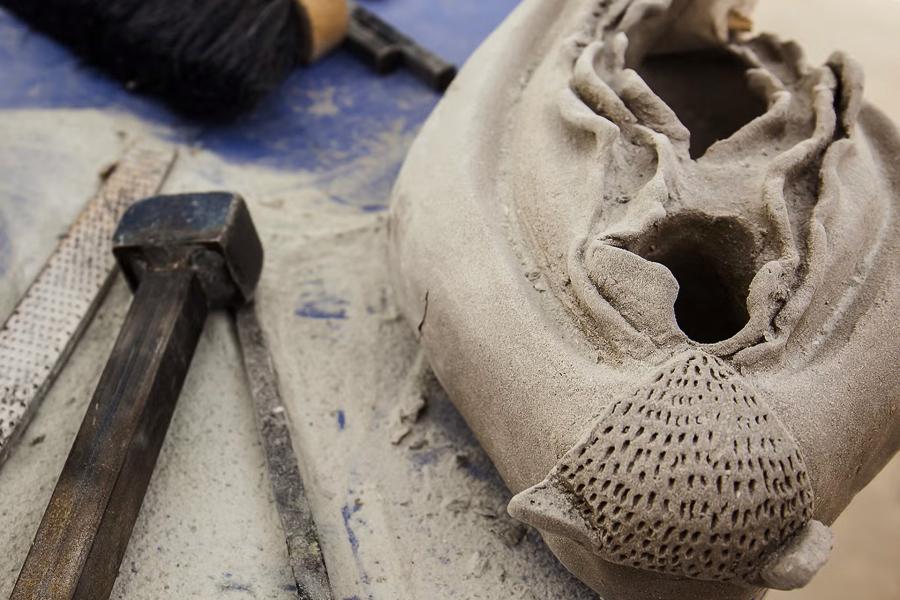 Sculpture making.