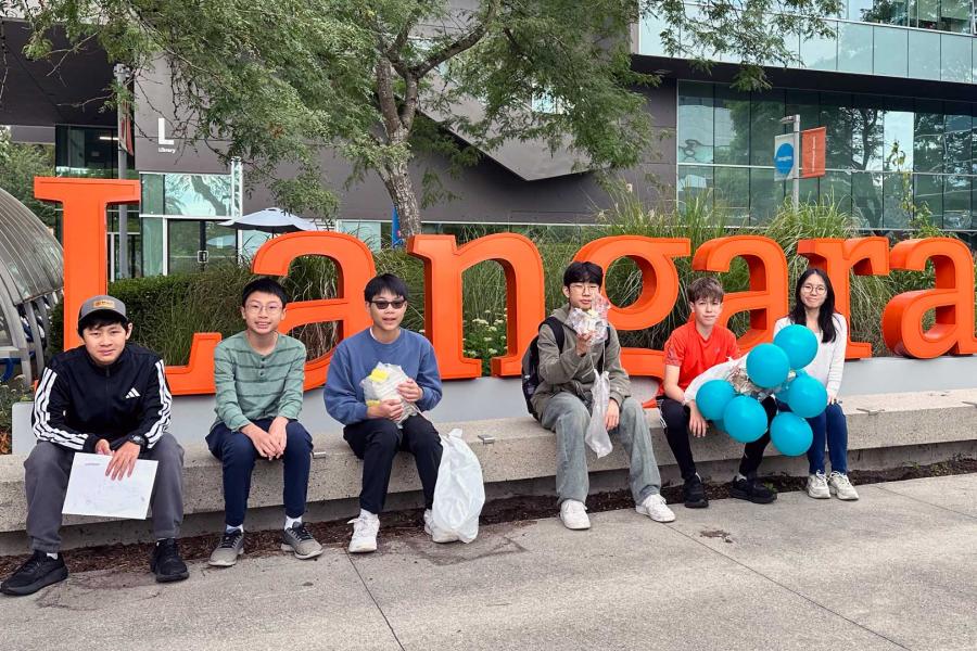 Teens at Langara Campus 