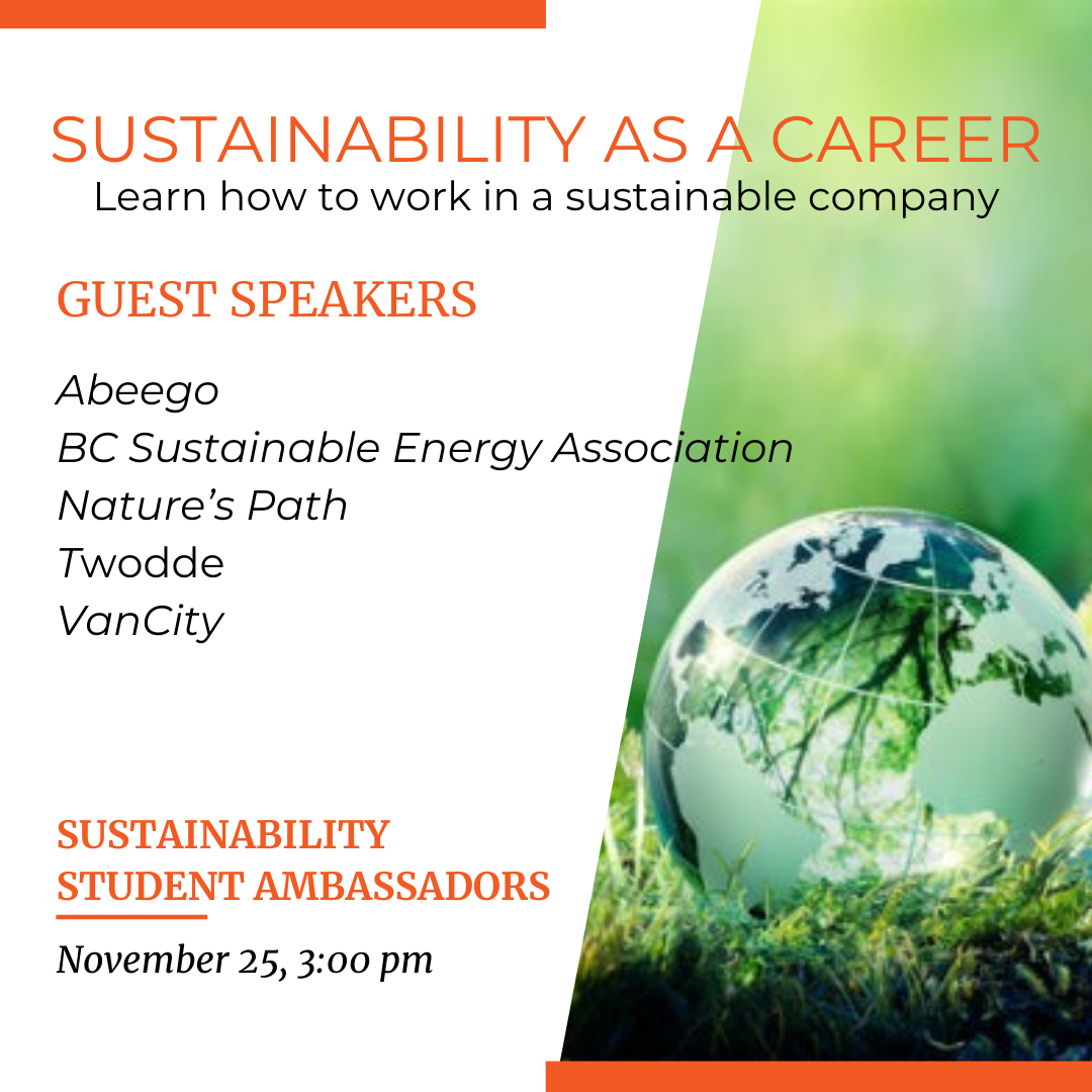sustainability as a career poster